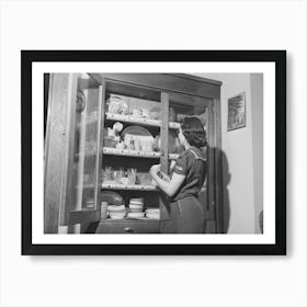 Mrs, Lee Wagoner, Wife Of Black Canyon Project Farmer, Sets The Table For Dinner, Canyon County, Idaho By Russell Lee Art Print