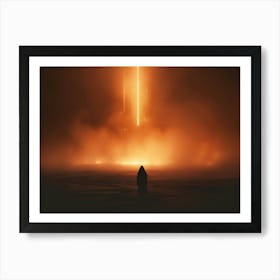 Vast Foggy Sci-Fi Desert Landscape | The Art of Solitude Art Print