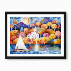 Sailor On The Lake Art Print