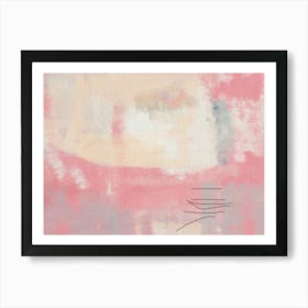 Abstract pink oil painting Art Print