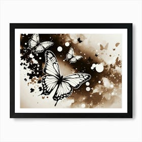 Butterfly Wallpaper 28 Art Print