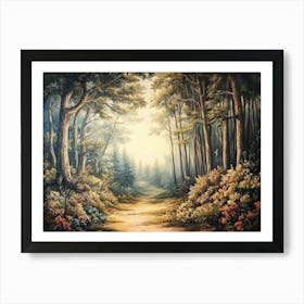 Path In the Forest Landscape as a Nature Art Print