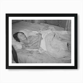 Mexican Woman With Advanced Case Of Arthritis, Crystal City, Texas, She Has Been Confined To Her Bed For Several Art Print