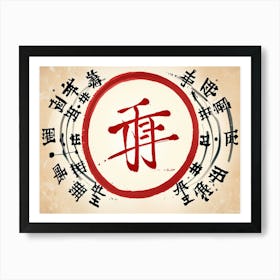 Chinese Calligraphy 13 Art Print