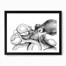 Dotwork Octopus Illustration Affiche