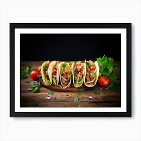 Tacos On A Wooden Board 10 Art Print