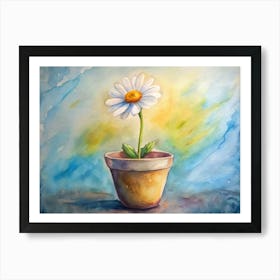 Daisy In A Pot Art Print