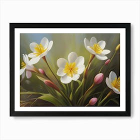 Spring Flowers Oil Painting 05 Art Print