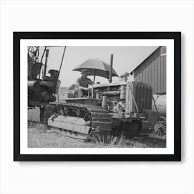 Caterpillar Tractor Used To Draw Combine In Wheat Field, Whitman County, Washington By Russell Lee Art Print