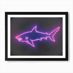 Neon Magenta Angel Shark 1 Art Print