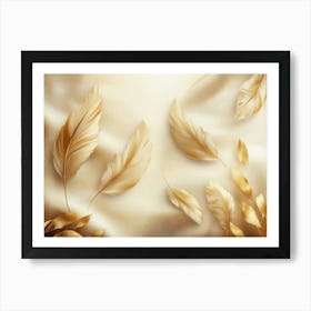 Golden Feathers Art Print