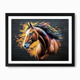 Horse Animal Abstract Art Print