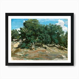 Fontainebleau Oak Trees At Bas Bréau, Camille Pissarro Art Print