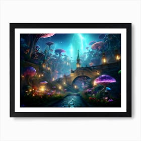 Mushroom City 1 Art Print