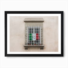 Italy Flag Window Art Print