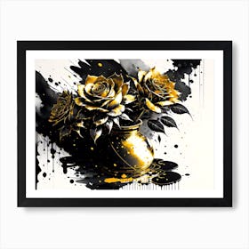 Gold Roses 1 Poster