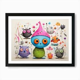 Monsters 4 Art Print