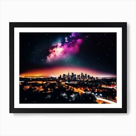 Cityscape At Night 20 Art Print