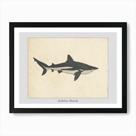 Goblin Shark Silhouette 6 Poster Art Print