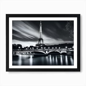 Eiffel Tower At Night 5 Art Print