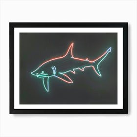 Neon Thresher Shark  5 Art Print