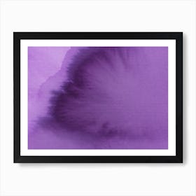 watercolor washes painting art abstract contemporary minimal minimalist emerald purple magenta office hotel living room 4 Art Print