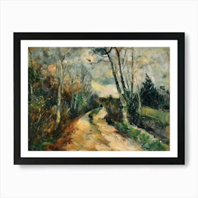 Verdant Valley Painting Inspired By Paul Cezanne Art Print
