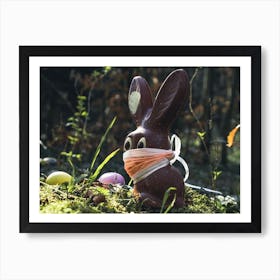 Easter Bunny In The Forest Art Print