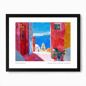 Santorini From The Window Series Poster Painting 2 Art Print