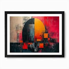 Colorful Chronicles: Abstract Narratives of History and Resilience. Abstract Painting 4 Art Print