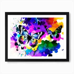 Colorful Butterflies 6 Art Print