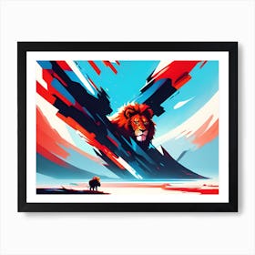 Lion In The Sky 3 Art Print