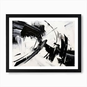 Vibrant Contrasts Abstract Black And White 7 Art Print