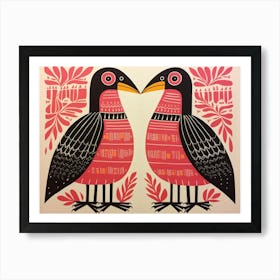 Toucan Folk Style Animal Illustration Art Print