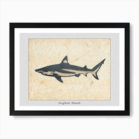 Dogfish Shark Silhouette 8 Poster Art Print