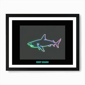 Neon White Tip Reef Shark 5 Poster Art Print