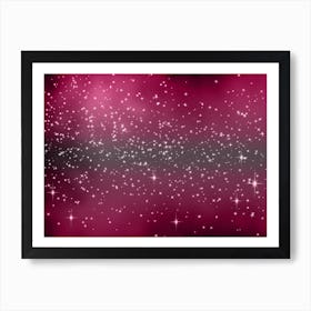 Light Pink Shades Shining Star Background Art Print