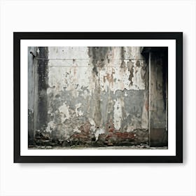 An Intricate Pattern Distressed And Splattered Across A Retro Template Urban Wall Of Weathered Con (3) Art Print