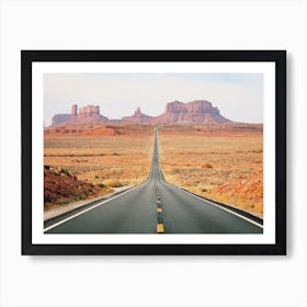 Highway To Monument Valley Art Print