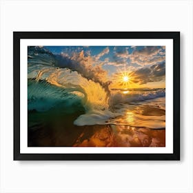 Sunset At The Beach 2 Art Print