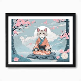 Zen Cat Art Print