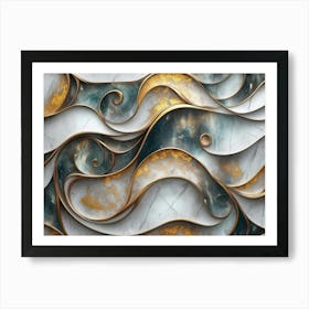 Marble Texture Pattern Art Print