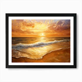 Sunset On The Beach Art Print