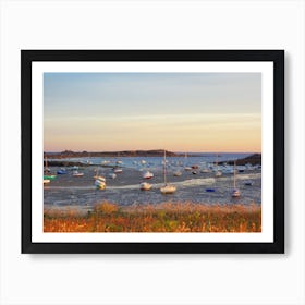 Boats in a dry Bay Art Print