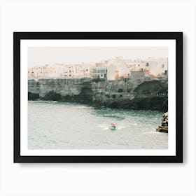 Buildings On Ocean Art Print