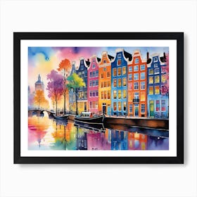 Amsterdam By The Canal 1 Art Print