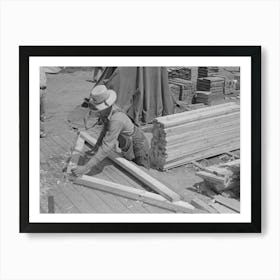 Food Storage Plant, Assembling Trusses In Wood Jig, Southeast Missouri Farms Project By Russell Lee Art Print