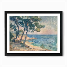 Seaside Spectacle Painting Inspired By Paul Cezanne Art Print