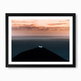 Ocean House On Sunset Art Print