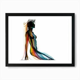 Woman In Yoga Pose 1 Art Print